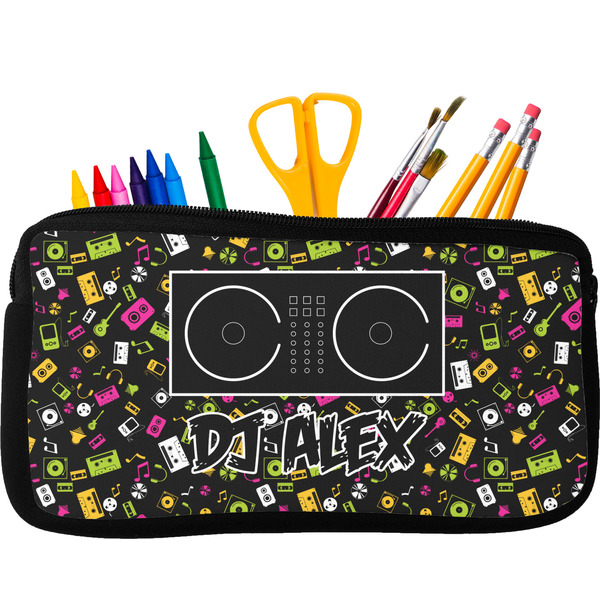 Custom DJ Music Master Neoprene Pencil Case (Personalized)