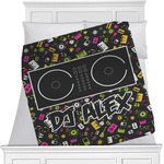 Music DJ Master Minky Blanket - Toddler / Throw - 60"x50" - Double Sided w/ Name or Text