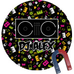 Music DJ Master Round Fridge Magnet (Personalized)