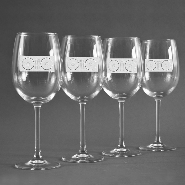 Music DJ Master Personalized Wine Glasses (Set of 4)