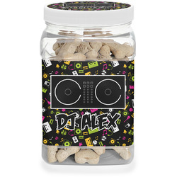 Music DJ Master Dog Treat Jar w/ Name or Text