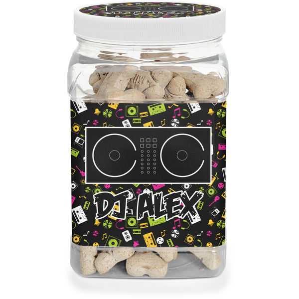 Custom Music DJ Master Dog Treat Jar w/ Name or Text