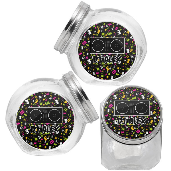 Music DJ Master Puppy Treat Jar - Top Left Right