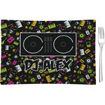 Music DJ Master Rectangular Glass Appetizer / Dessert Plate - Single or Set (Personalized)