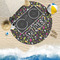 Music DJ Master Round Beach Towel Lifestyle