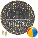 Music DJ Master Round Beach Towel (Personalized)
