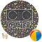 Music DJ Master Round Beach Towel (Personalized)