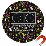 Music DJ Master Round Car Magnet - 6" (Personalized)