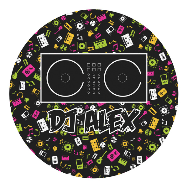 Custom Music DJ Master Round Decal - XLarge (Personalized)
