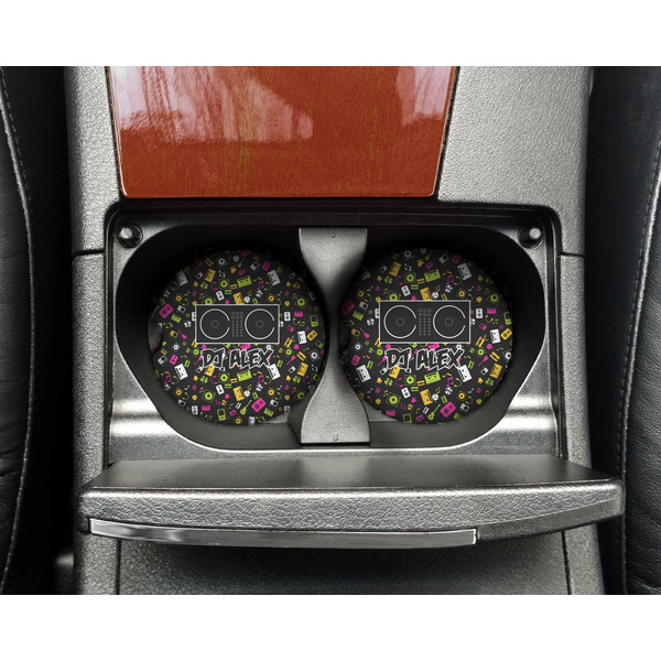Music DJ Master Sandstone Car Coaster - In Cup Holder