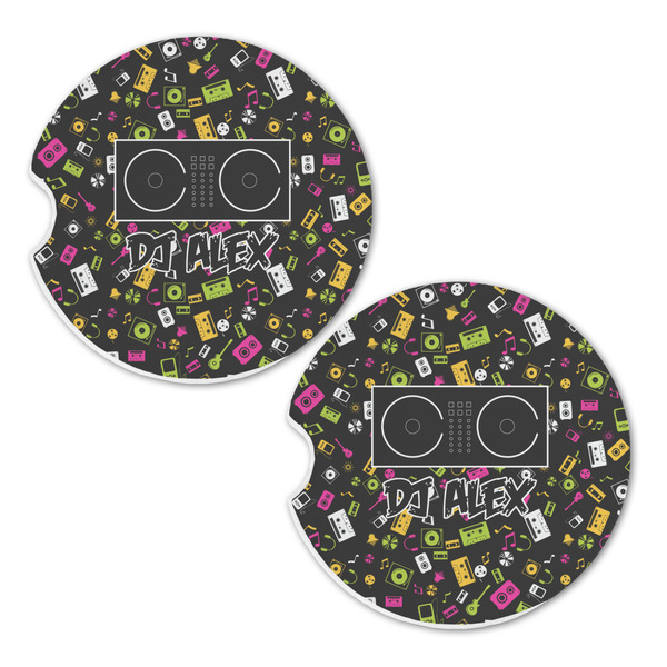 Music DJ Master Sandstone Car Coasters - Set of 2