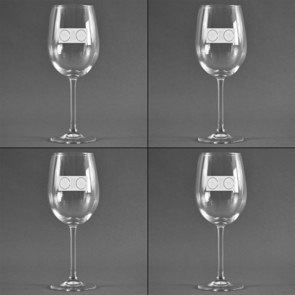 Music DJ Master Set of Four Personalized Wineglasses (Approval)