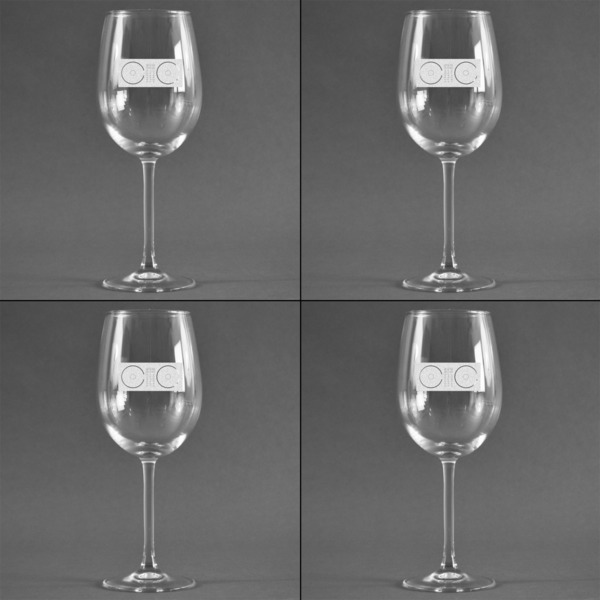 Music DJ Master Set of Four Personalized Wineglasses (Approval)