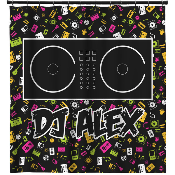 Custom Music DJ Master Shower Curtain (Personalized)