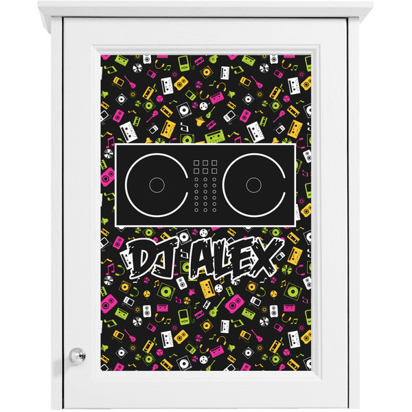 Music DJ Master Single White Cabinet Decal