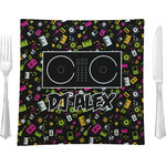 Music DJ Master 9.5" Glass Square Lunch / Dinner Plate- Single or Set of 4 (Personalized)