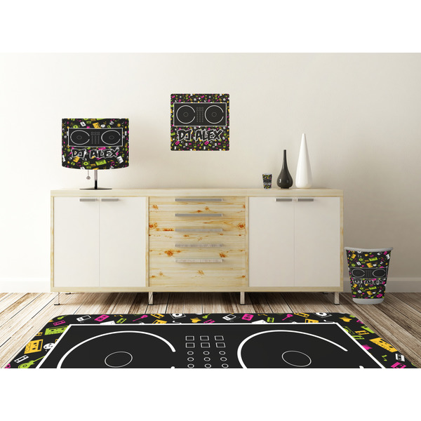 Music DJ Master Square Wall Decal Wooden Desk