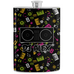Music DJ Master Stainless Steel Flask w/ Name or Text