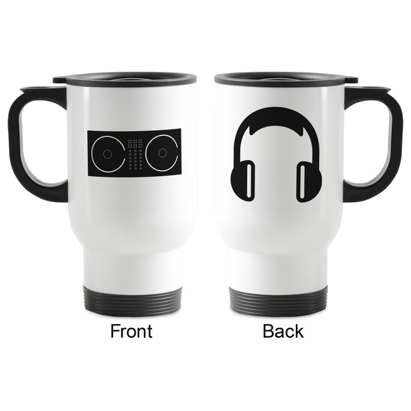 Music DJ Master Stainless Steel Travel Mug with Handle - Apvl