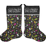 Music DJ Master Holiday Stocking - Double-Sided - Neoprene (Personalized)