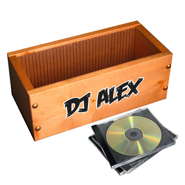 Music DJ Master Wall Name Decal on Wooden Storage Chest
