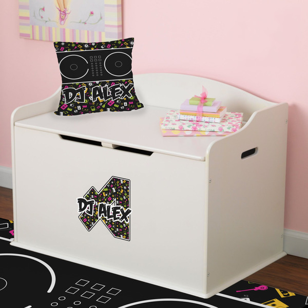 Music DJ Master Wall Name & Initial Small on Toy Chest