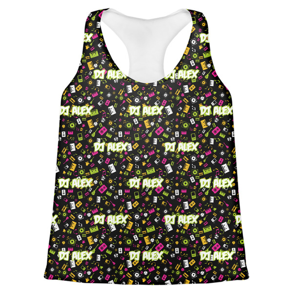 Custom Music DJ Master Womens Racerback Tank Top - Small (Personalized)