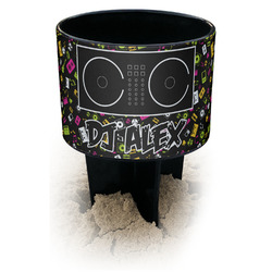 Music DJ Master Black Beach Spiker Drink Holder (Personalized)