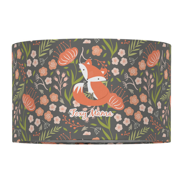 Foxy Mama 12" Drum Lampshade - FRONT (Fabric)