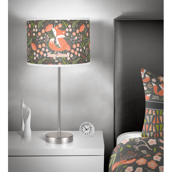 Foxy Mama 13 inch drum lamp shade - in room