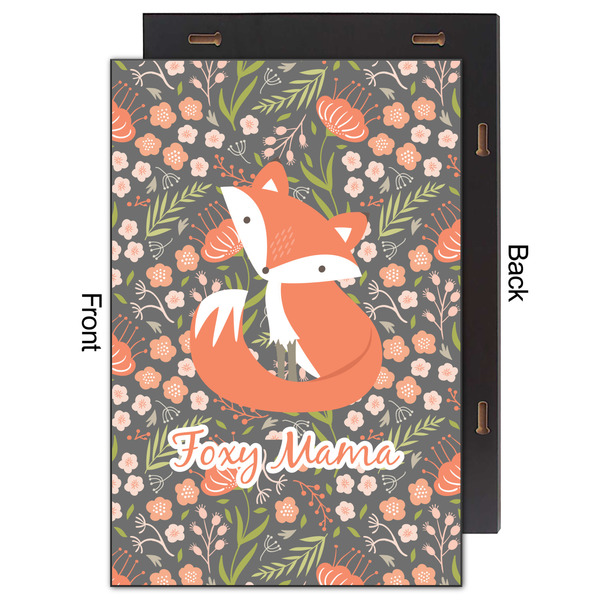 Foxy Mama 20x30 Wood Print - Front & Back View