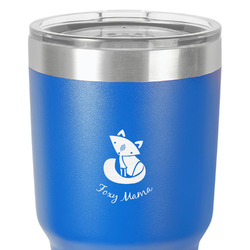 Foxy Mama 30 oz Stainless Steel Tumbler - Royal Blue - Single-Sided