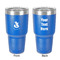 Foxy Mama 30 oz Stainless Steel Tumbler - Royal Blue - Double-Sided