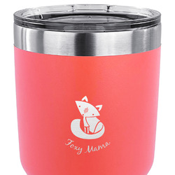 Foxy Mama 30 oz Stainless Steel Tumbler - Coral - Double Sided