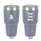 Foxy Mama 30 oz Stainless Steel Tumbler - Grey - Double-Sided