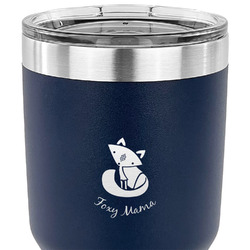 Foxy Mama 30 oz Stainless Steel Tumbler - Navy - Single Sided