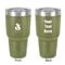Foxy Mama 30 oz Stainless Steel Tumbler - Olive - Double-Sided