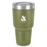 Foxy Mama 30 oz Stainless Steel Tumbler - Olive - Single-Sided