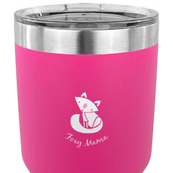 Foxy Mama 30 oz Stainless Steel Tumbler - Pink - Double Sided