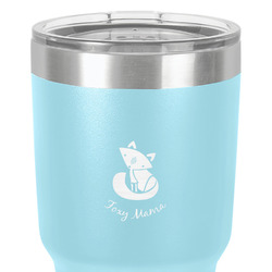 Foxy Mama 30 oz Stainless Steel Tumbler - Teal - Single-Sided
