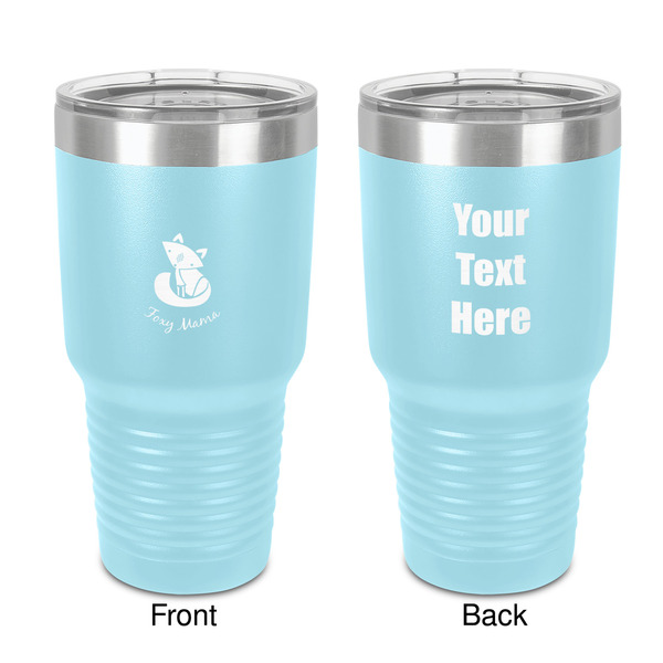 Custom Foxy Mama 30 oz Stainless Steel Tumbler - Teal - Double-Sided
