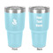 Foxy Mama 30 oz Stainless Steel Ringneck Tumbler - Teal - Double Sided - Front & Back