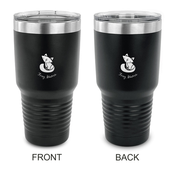 Custom Foxy Mama 30 oz Stainless Steel Tumbler - Black - Double Sided