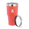 Foxy Mama 30 oz Stainless Steel Ringneck Tumblers - Coral - LID OFF