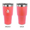 Foxy Mama 30 oz Stainless Steel Ringneck Tumblers - Coral - Single Sided - APPROVAL