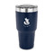 Foxy Mama 30 oz Stainless Steel Ringneck Tumblers - Navy - FRONT