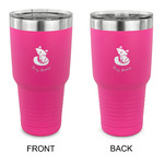 Foxy Mama 30 oz Stainless Steel Tumbler - Pink - Double Sided