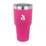 Foxy Mama 30 oz Stainless Steel Tumbler - Pink - Single Sided