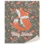 Foxy Mama Sherpa Throw Blanket
