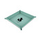 Foxy Mama 6" x 6" Teal Leatherette Snap Up Tray - CHILD MAIN
